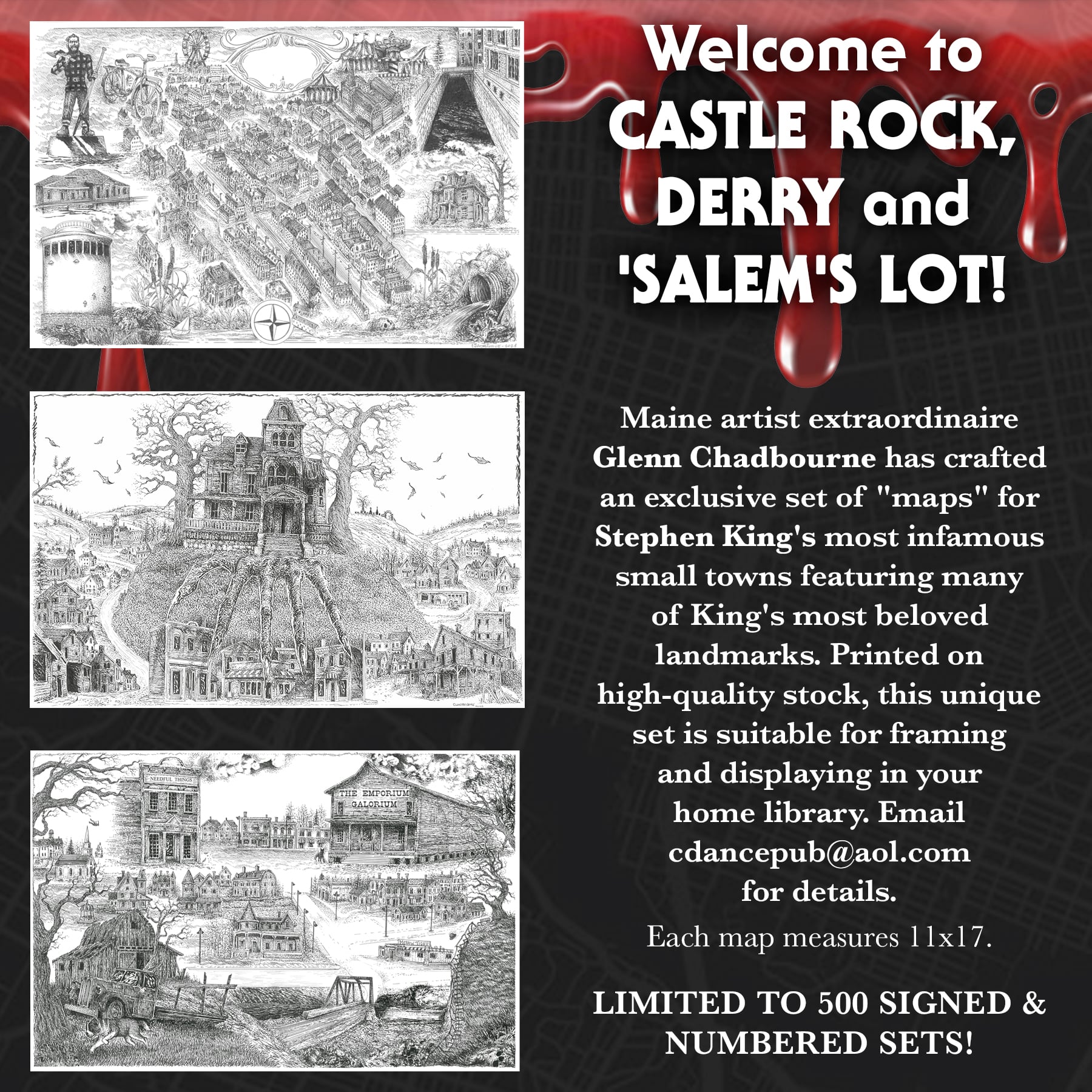 Stephen King Maps, illustrated by Glenn Chadbourne: Cemetery Dance ...