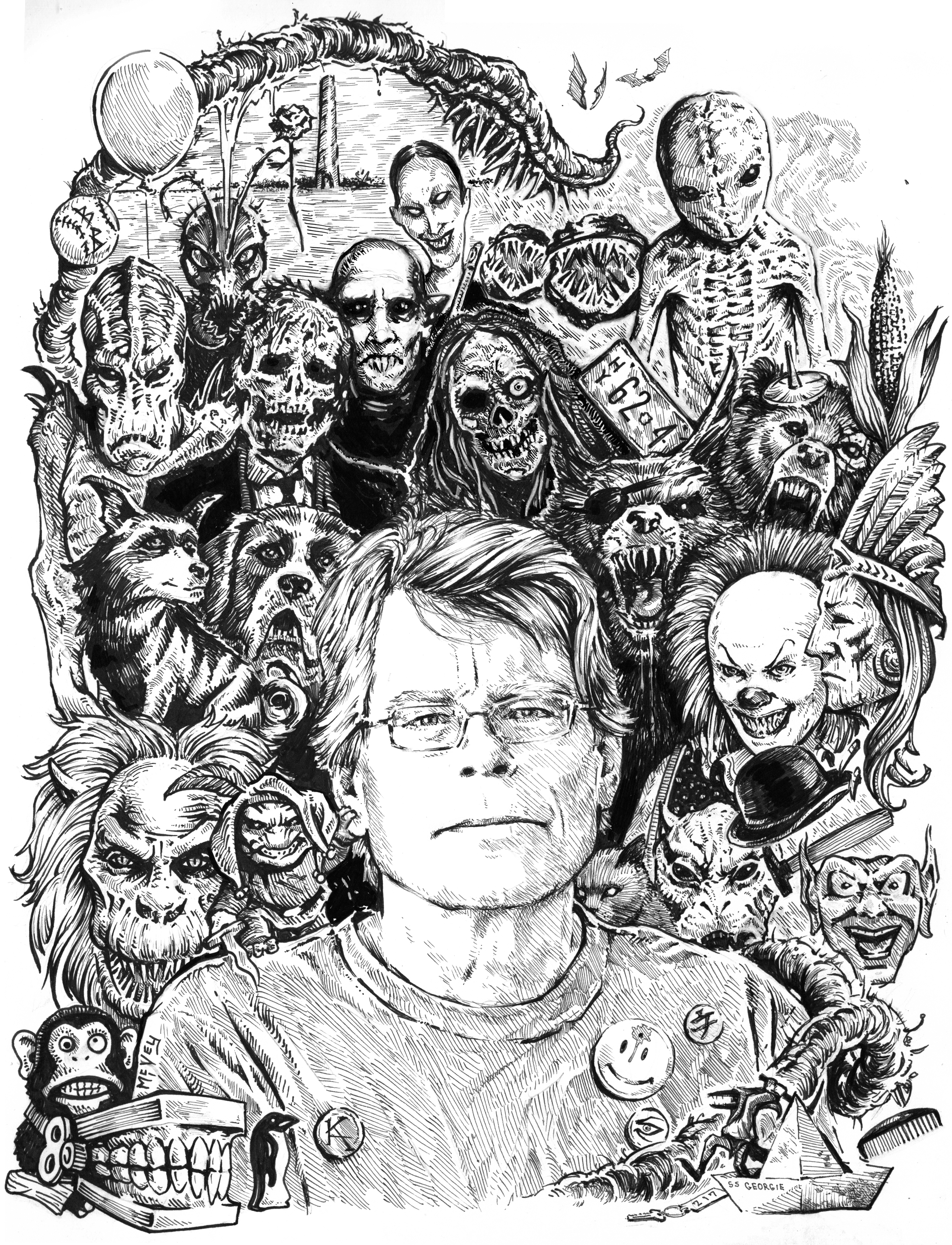 Stephen King Universe Art Print, by Alex McVey